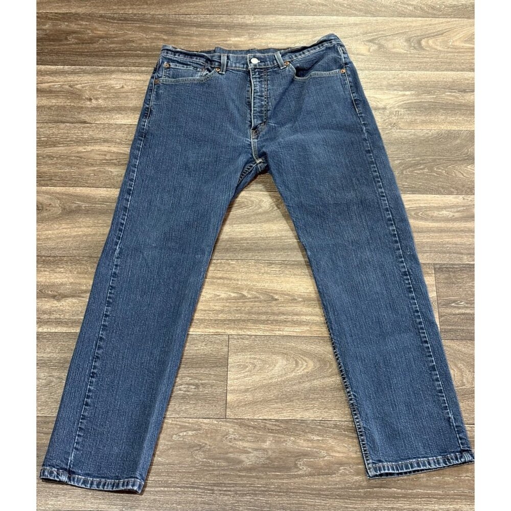Levis Mens 505 Regular Fit Straight Blue Denim Jeans Size 36X30